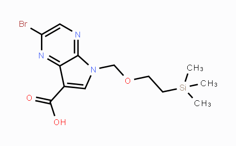 DY116435 | 1334674-90-6 | 2-Bromo-5-((2-(trimethylsilyl)ethoxy)methyl)-5H-pyrrolo[2,3-b]pyrazine-7-carboxylic acid