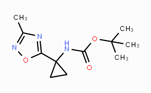 CAS No. 1159736-56-7, tert-Butyl (1-(3-methyl-1,2,4-oxadiazol-5-yl)cyclopropyl)carbamate