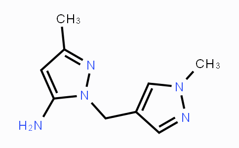 CAS No. 1250823-58-5, 3-Methyl-1-[(1-methyl-1H-pyrazol-4-yl)methyl]-1H-pyrazol-5-amine