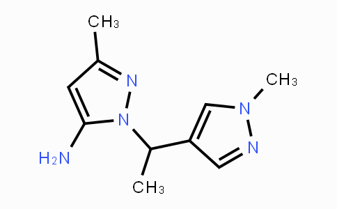 CAS No. 1249525-04-9, 3-Methyl-1-[1-(1-methyl-1H-pyrazol-4-yl)ethyl]-1H-pyrazol-5-amine