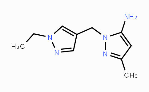 CAS No. 1415719-24-2, 1-[(1-Ethyl-1H-pyrazol-4-yl)methyl]-3-methyl-1H-pyrazol-5-amine