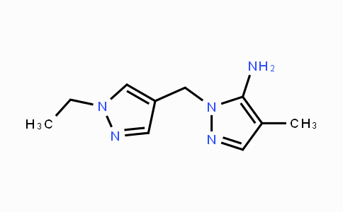 CAS No. 1415719-61-7, 1-[(1-Ethyl-1H-pyrazol-4-yl)methyl]-4-methyl-1H-pyrazol-5-amine