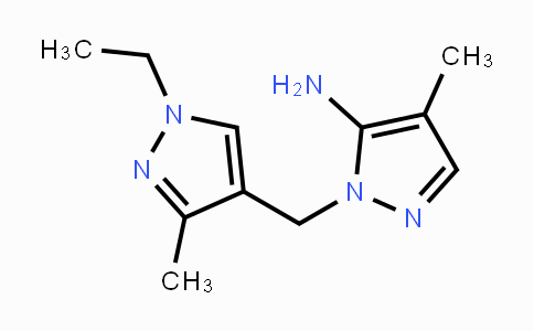 CAS No. 1415719-44-6, 1-[(1-Ethyl-3-methyl-1H-pyrazol-4-yl)methyl]-4-methyl-1H-pyrazol-5-amine