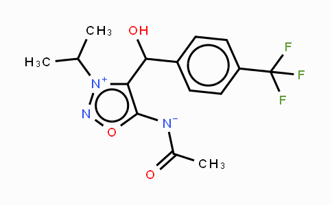 CAS No. 1103498-18-5, 3-Isopropyl-4-(4-trifluoromethylphenyl-hydroxymethyl)-6-acetyl-sydnone imine