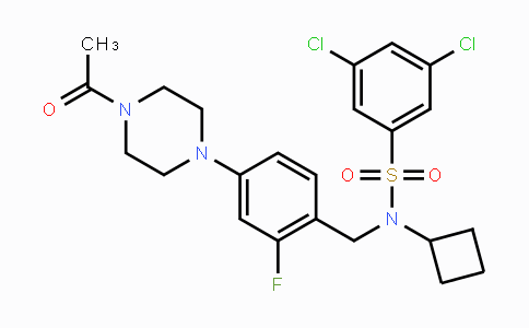 CAS No. 1445901-81-4, N-[4-(4-Acetylpiperazin-1-yl)-2-fluorobenzyl]-3,5-dichloro-N-cyclobutyl-benzenesulfonamide