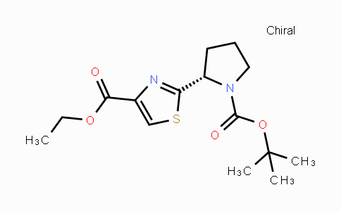 CAS No. 212009-06-8, 2-((S)-1-tert-Butoxycarbonylpyrrolidin-2-yl)-thiazole-4-carboxylic acid ethyl ester