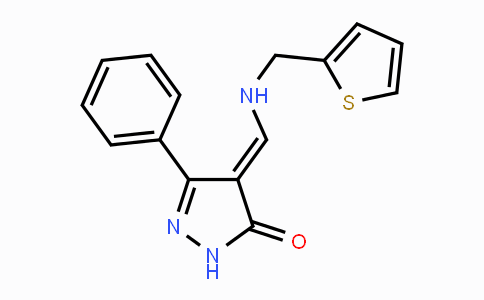 CAS No. 240116-00-1, (4E)-3-Phenyl-4-{[(thiophen-2-ylmethyl)amino]methylidene}-4,5-dihydro-1H-pyrazol-5-one