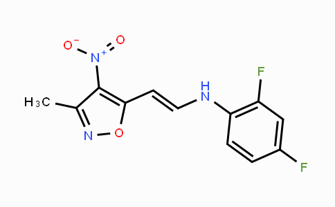 CAS No. 1429221-12-4, 2,4-Difluoro-N-[2-(3-methyl-4-nitro-5-isoxazolyl)vinyl]aniline
