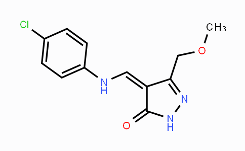 CAS No. 240799-63-7, 4-[(4-Chloroanilino)methylene]-5-(methoxymethyl)-2,4-dihydro-3H-pyrazol-3-one
