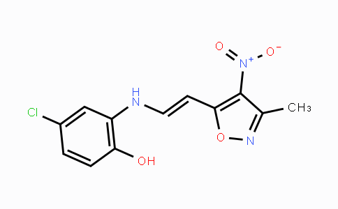 CAS No. 240799-66-0, 4-Chloro-2-{[2-(3-methyl-4-nitro-5-isoxazolyl)vinyl]amino}benzenol