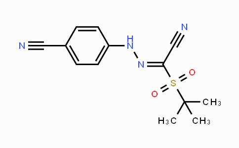 CAS No. 241127-14-0, 4-{2-[(tert-Butylsulfonyl)(cyano)methylene]hydrazino}benzenecarbonitrile