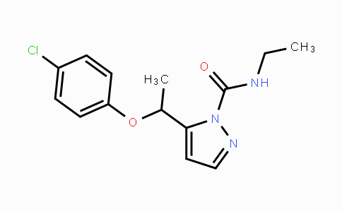 CAS No. 241127-18-4, 5-[1-(4-Chlorophenoxy)ethyl]-N-ethyl-1H-pyrazole-1-carboxamide