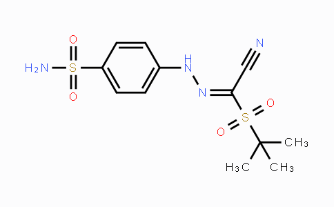 CAS No. 241127-25-3, 4-{2-[(tert-Butylsulfonyl)(cyano)methylene]hydrazino}benzenesulfonamide