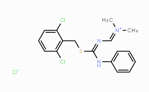 N-[({Anilino[(2,6-dichlorobenzyl)sulfanyl]methylene}amino)methylene]-N-methylmethanaminium chloride