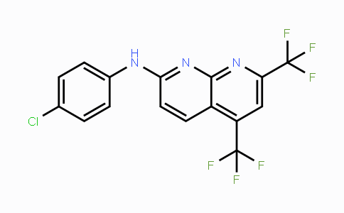 CAS No. 241488-35-7, N-(4-Chlorophenyl)-5,7-bis(trifluoromethyl)[1,8]naphthyridin-2-amine
