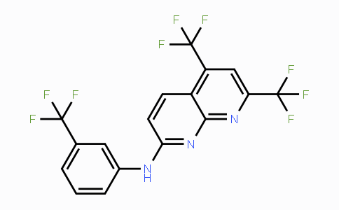 CAS No. 241488-36-8, 5,7-Bis(trifluoromethyl)-N-[3-(trifluoromethyl)phenyl][1,8]naphthyridin-2-amine