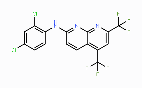 DY116639 | 241488-38-0 | N-(2,4-Dichlorophenyl)-5,7-bis(trifluoromethyl)[1,8]naphthyridin-2-amine