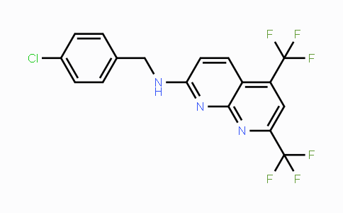 CAS No. 337928-15-1, N-(4-Chlorobenzyl)-5,7-bis(trifluoromethyl)[1,8]naphthyridin-2-amine