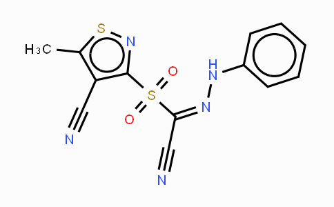 CAS No. 337928-19-5, 3-[(Cyano-2-phenylcarbohydrazonoyl)sulfonyl]-5-methyl-4-isothiazolecarbonitrile