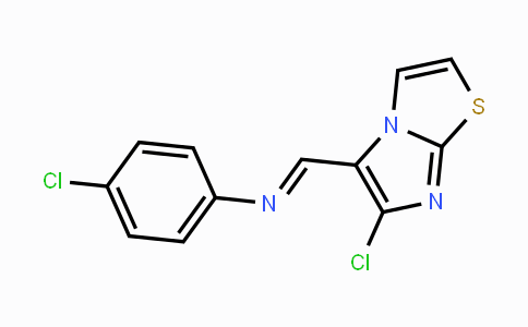 CAS No. 241132-36-5, 4-Chloro-N-[(6-chloroimidazo[2,1-b][1,3]thiazol-5-yl)methylene]aniline