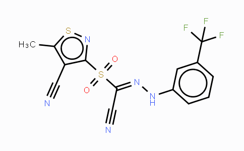 CAS No. 337928-27-5, 3-({Cyano-2-[3-(trifluoromethyl)phenyl]carbohydrazonoyl}sulfonyl)-5-methyl-4-isothiazolecarbonitrile