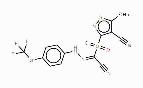 CAS No. 337928-31-1, 3-({Cyano-2-[4-(trifluoromethoxy)phenyl]carbohydrazonoyl}sulfonyl)-5-methyl-4-isothiazolecarbonitrile
