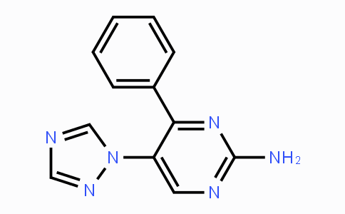 CAS No. 241146-85-0, 4-Phenyl-5-(1H-1,2,4-triazol-1-yl)-2-pyrimidinamine