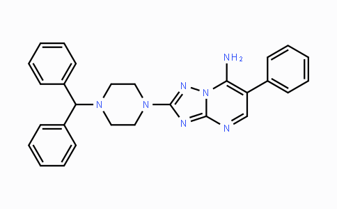 CAS No. 337928-47-9, 2-(4-Benzhydrylpiperazino)-6-phenyl[1,2,4]triazolo[1,5-a]pyrimidin-7-ylamine