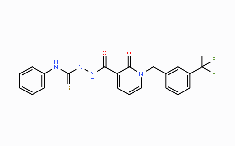 CAS No. 242471-87-0, 2-({2-Oxo-1-[3-(trifluoromethyl)benzyl]-1,2-dihydro-3-pyridinyl}carbonyl)-N-phenyl-1-hydrazinecarbothioamide