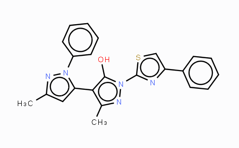 CAS No. 155299-83-5, 3,3'-Dimethyl-1-(4-pheny-2-thiazolyl)-1'-phenyl-5-hydroxy[4,5']-bipyrazol