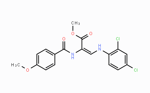 CAS No. 245039-26-3, Methyl 3-(2,4-dichloroanilino)-2-[(4-methoxybenzoyl)amino]acrylate