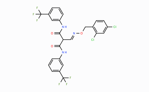 CAS No. 245039-45-6, 2-({[(2,4-Dichlorobenzyl)oxy]imino}methyl)-N~1~,N~3~-bis[3-(trifluoromethyl)phenyl]malonamide