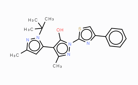 CAS No. 321998-06-5, 1-(4-Phenyl-2-thiazolyl)-1-tert-butyl-3,3'-dimethyl-5-hydroxy[4,5']-bipyrazol
