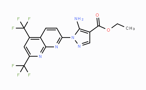 CAS No. 246022-31-1, Ethyl 5-amino-1-[5,7-bis(trifluoromethyl)[1,8]naphthyridin-2-yl]-1H-pyrazole-4-carboxylate