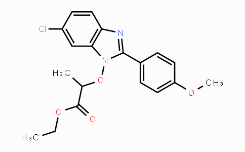 CAS No. 329234-71-1, Ethyl 2-{[6-chloro-2-(4-methoxyphenyl)-1H-1,3-benzimidazol-1-yl]oxy}propanoate