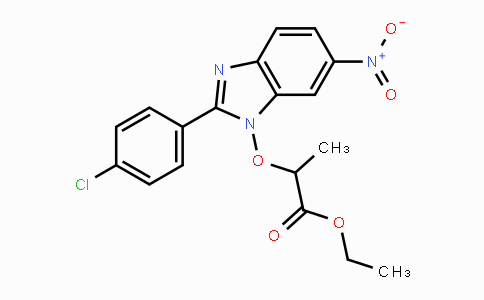 CAS No. 282523-41-5, Ethyl 2-{[2-(4-chlorophenyl)-6-nitro-1H-1,3-benzimidazol-1-yl]oxy}propanoate