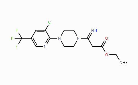 CAS No. 337919-63-8, Ethyl 3-{4-[3-chloro-5-(trifluoromethyl)-2-pyridinyl]piperazino}-3-iminopropanoate