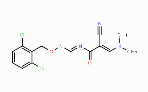 CAS No. 337919-76-3, 2-Cyano-N-({[(2,6-dichlorobenzyl)oxy]amino}methylene)-3-(dimethylamino)acrylamide