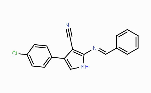 CAS No. 250713-75-8, 4-(4-Chlorophenyl)-2-[(phenylmethylene)amino]-1H-pyrrole-3-carbonitrile