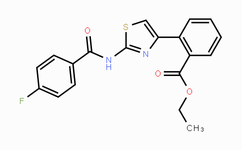 CAS No. 250713-78-1, Ethyl 2-{2-[(4-fluorobenzoyl)amino]-1,3-thiazol-4-yl}benzenecarboxylate