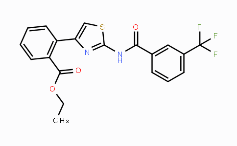 CAS No. 250713-79-2, Ethyl 2-(2-{[3-(trifluoromethyl)benzoyl]amino}-1,3-thiazol-4-yl)benzenecarboxylate