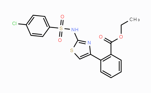 CAS No. 250713-81-6, Ethyl 2-(2-{[(4-chlorophenyl)sulfonyl]amino}-1,3-thiazol-4-yl)benzenecarboxylate