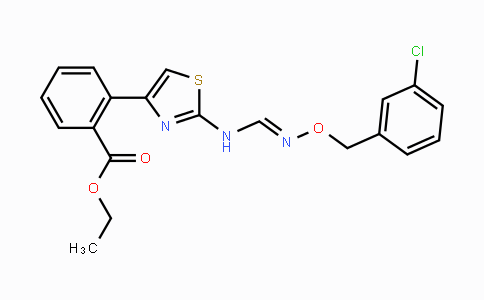 CAS No. 250713-84-9, Ethyl 2-{2-[({[(3-chlorobenzyl)oxy]imino}methyl)amino]-1,3-thiazol-4-yl}benzenecarboxylate