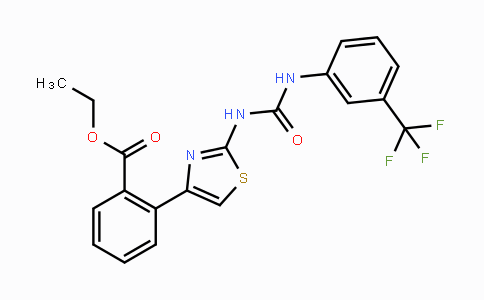 CAS No. 250713-87-2, Ethyl 2-[2-({[3-(trifluoromethyl)anilino]carbonyl}amino)-1,3-thiazol-4-yl]benzenecarboxylate