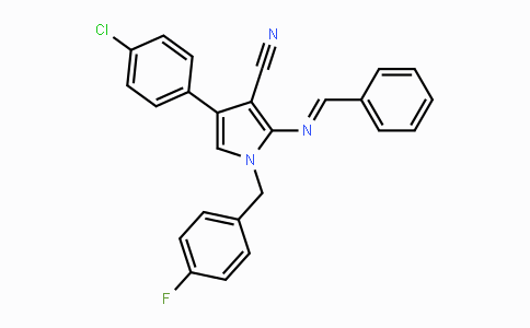 CAS No. 250713-91-8, 4-(4-Chlorophenyl)-1-(4-fluorobenzyl)-2-[(phenylmethylene)amino]-1H-pyrrole-3-carbonitrile