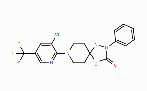 CAS No. 250713-96-3, 8-[3-Chloro-5-(trifluoromethyl)-2-pyridinyl]-2-phenyl-1,2,4,8-tetraazaspiro[4.5]decan-3-one