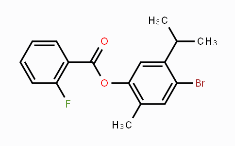 CAS No. 439094-85-6, 4-Bromo-5-isopropyl-2-methylphenyl 2-fluorobenzenecarboxylate