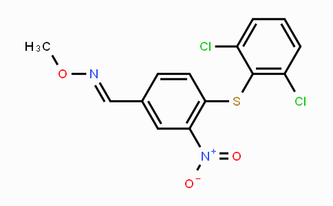 CAS No. 383147-53-3, 4-[(2,6-Dichlorophenyl)sulfanyl]-3-nitrobenzenecarbaldehyde O-methyloxime