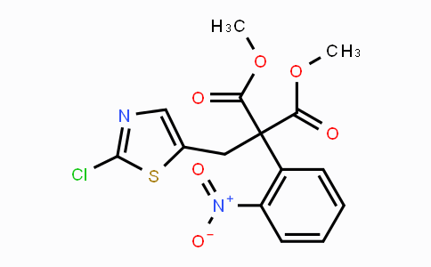 CAS No. 860786-11-4, Dimethyl 2-[(2-chloro-1,3-thiazol-5-yl)methyl]-2-(2-nitrophenyl)malonate