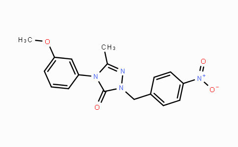 CAS No. 860786-27-2, 4-(3-Methoxyphenyl)-5-methyl-2-(4-nitrobenzyl)-2,4-dihydro-3H-1,2,4-triazol-3-one